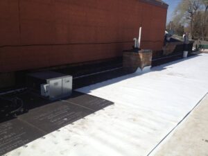 What is TPO roofing on a low-slope commercial building